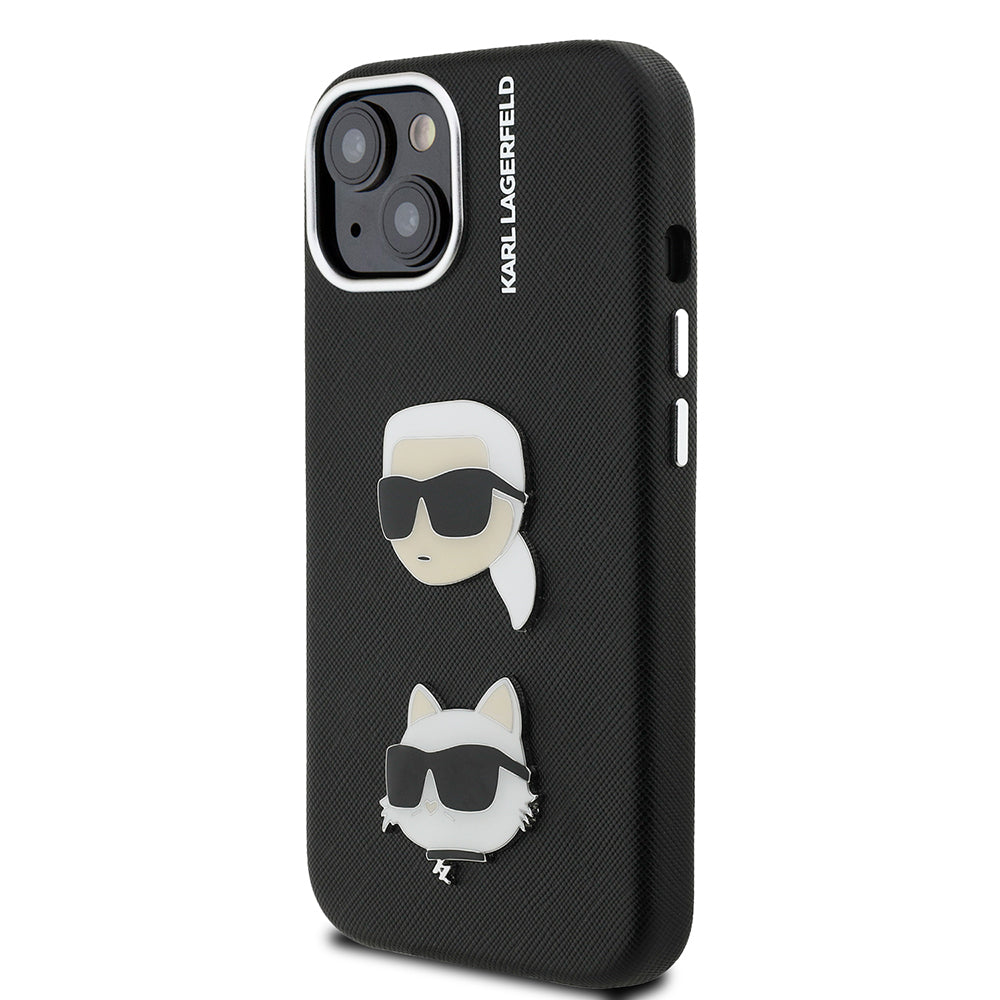 Karl Lagerfeld iPhone 15 Orjinal Lisanslı K&C Heads Pin Telefon Kılıfı Karl Lagerfeld iPhone 15 Orjinal Lisanslı K&C Heads Pin Telefon Kılıfı